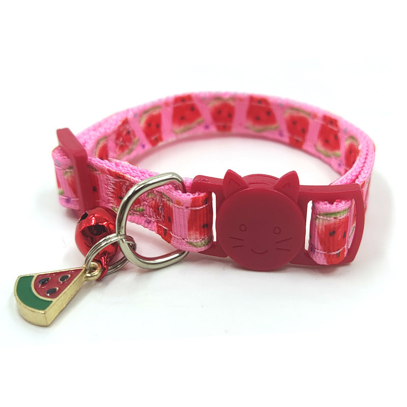 Cat Print Bell Collar