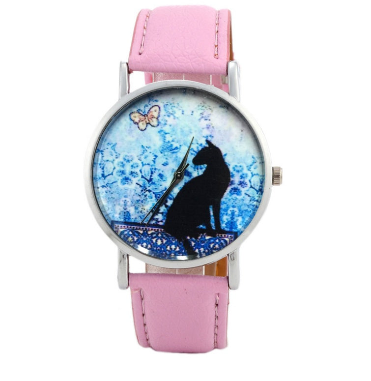 Women Cat Fashion Clock