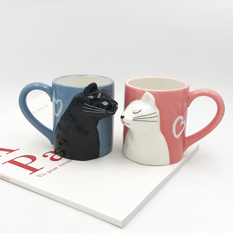 Kiss Cat Couple Mug