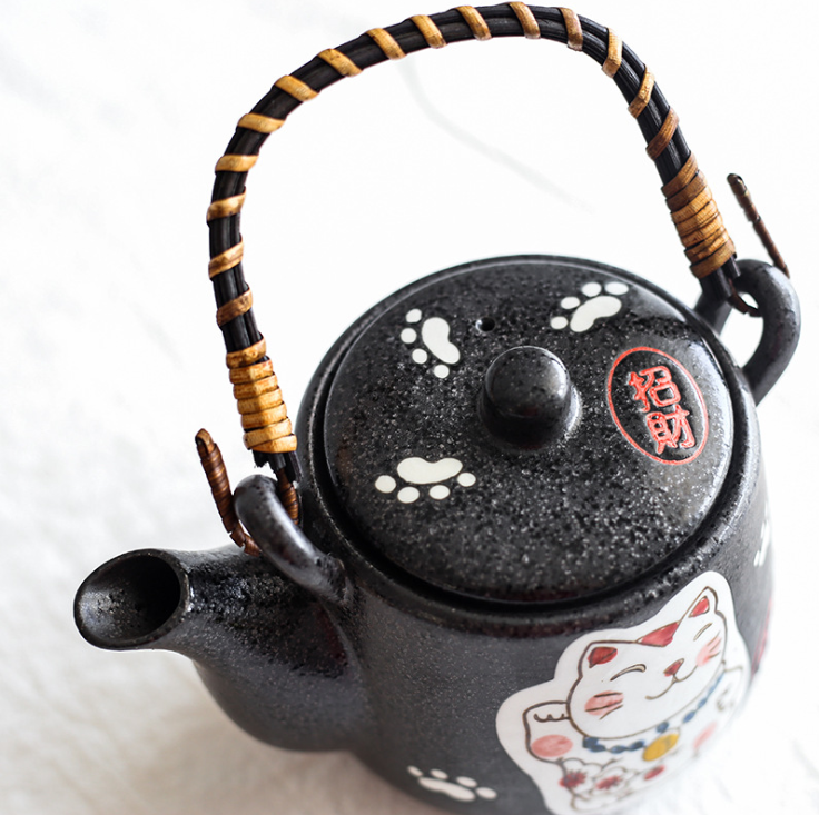 Lucky Cat Ceramic Tea Set