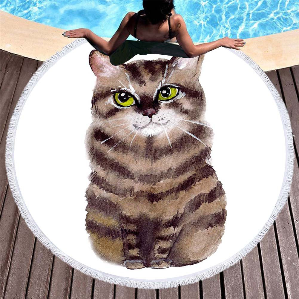 Cat And Dog Beach Towel