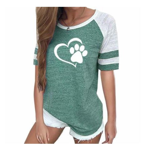 Ladies Dog Paw Tshirt