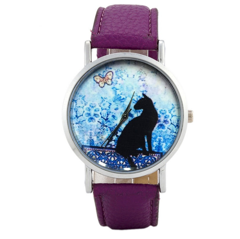 Women Cat Fashion Clock