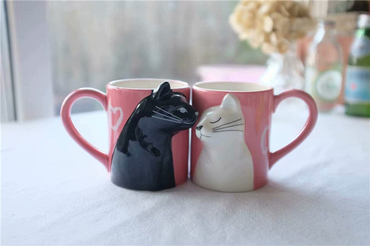 Kiss Cat Couple Mug