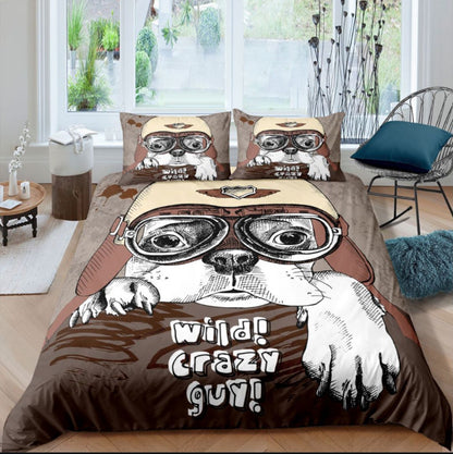 Pug Printed Bedding Set