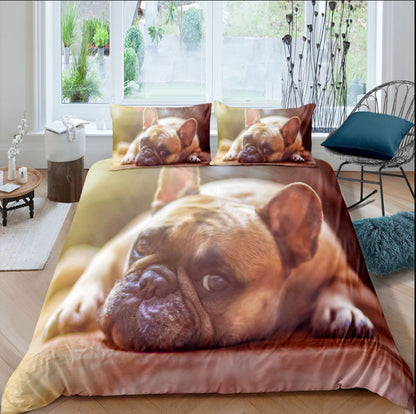 Pug Printed Bedding Set