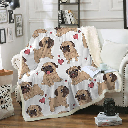 Thick Dog Printed Fleece Blanket