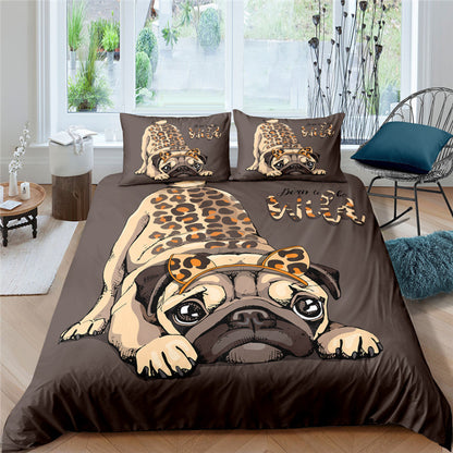 Pug Printed Bedding Set