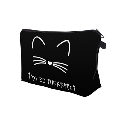 Cat Print Cosmetic Bag