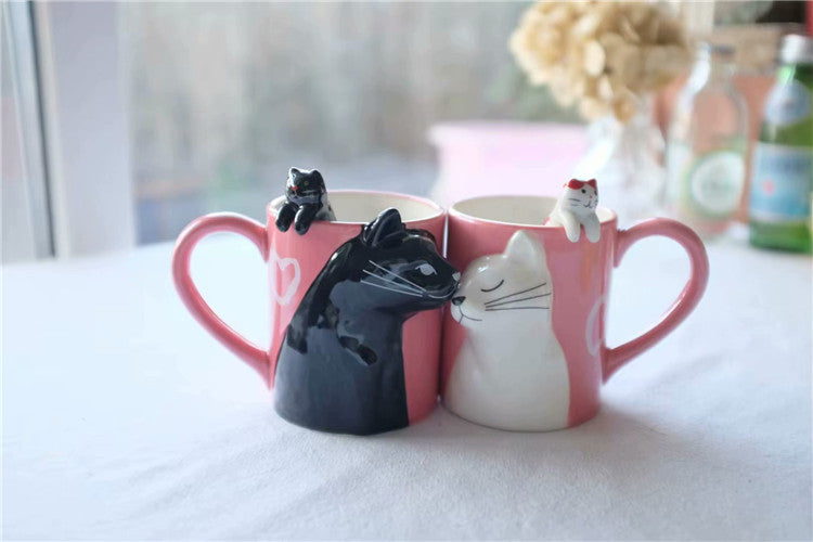 Kiss Cat Couple Mug