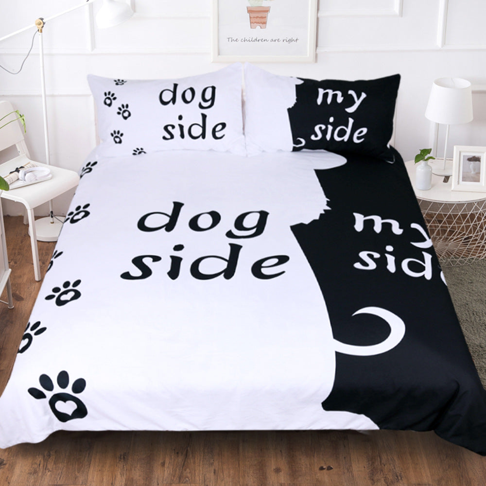 Three-piece Set Pet Bedding Quilt Cover