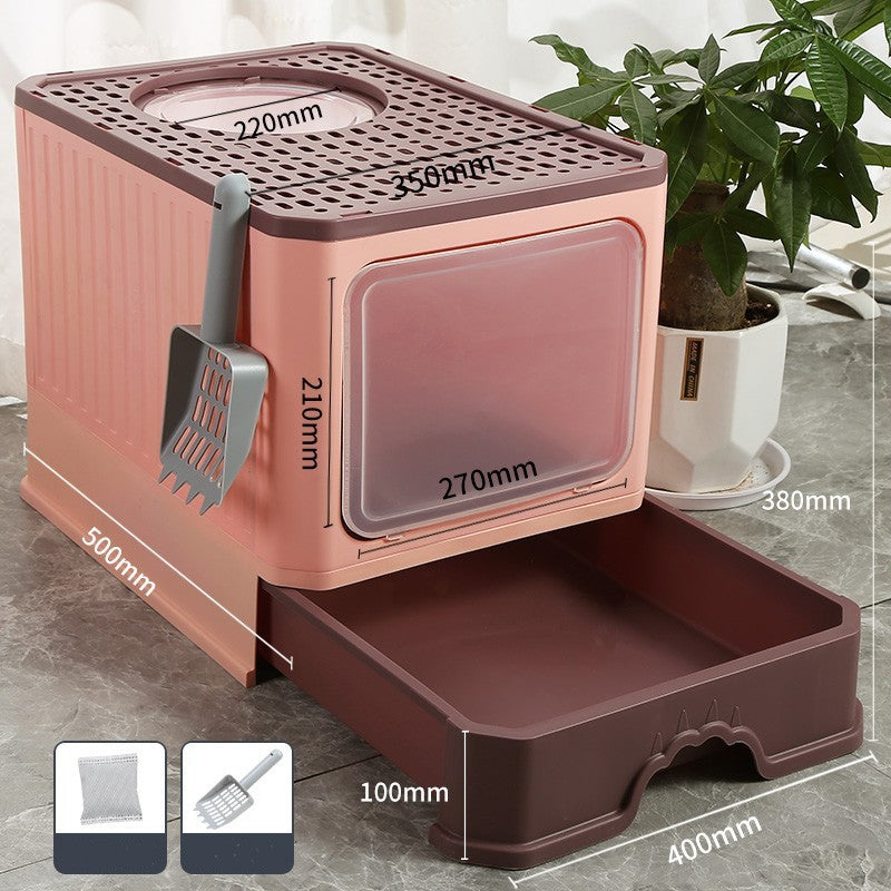 Splash-proof Cat Litter Box