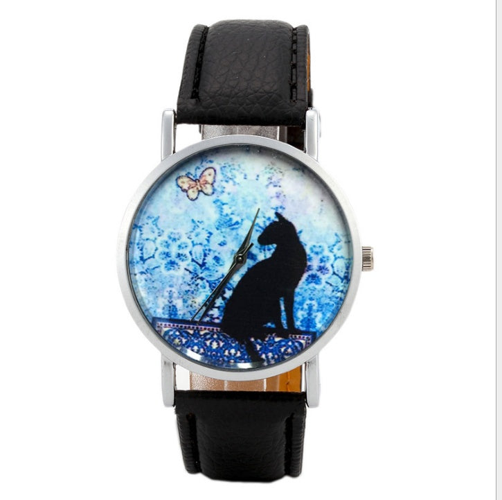 Women Cat Fashion Clock