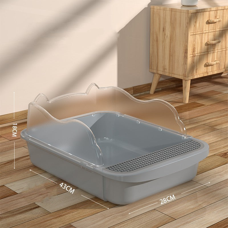 Splash-proof Cat Litter Box