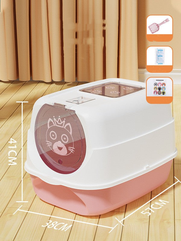 Splash-proof Cat Litter Box