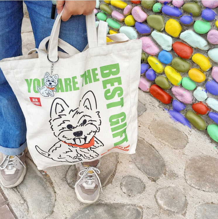 Design Hand Painted Dog Bag