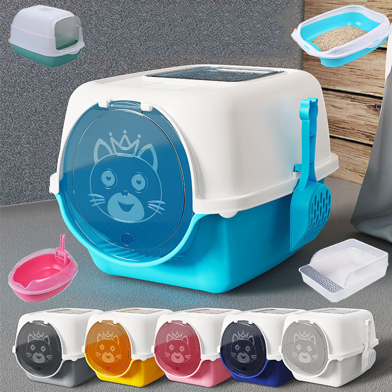 Splash-proof Cat Litter Box