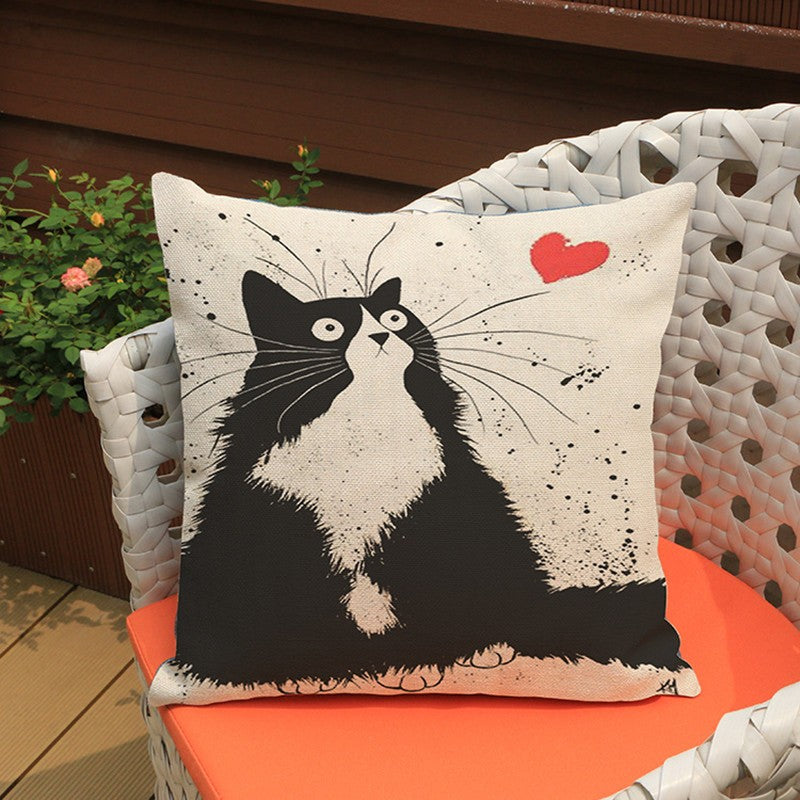 Cat Cartoon Pillowcase