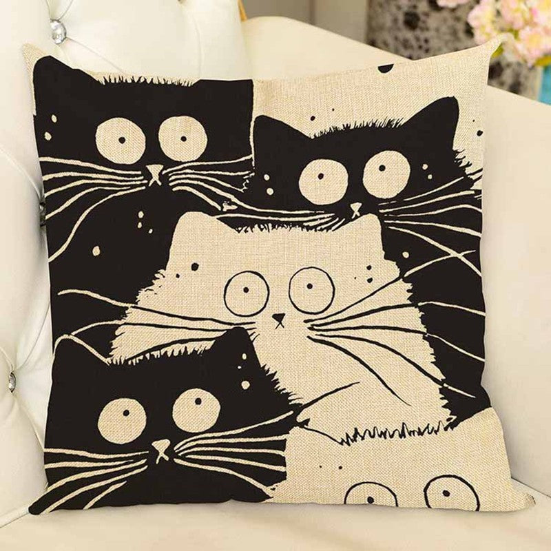 Cat Cartoon Pillowcase