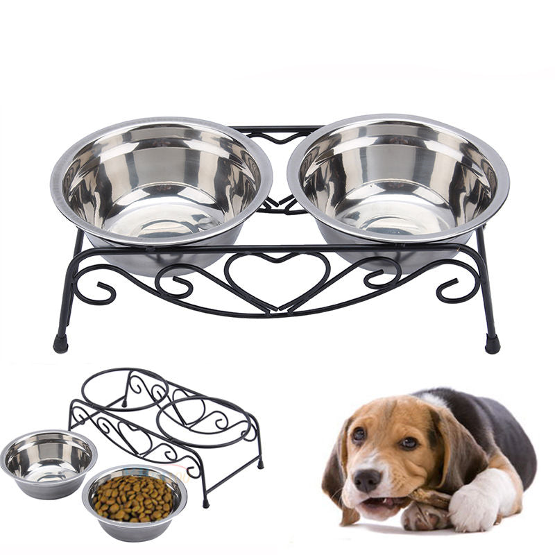 Double Stainless Steel Pet Bowl