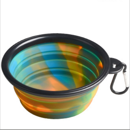 Foldable Camouflage Pet Outdoor Bowl