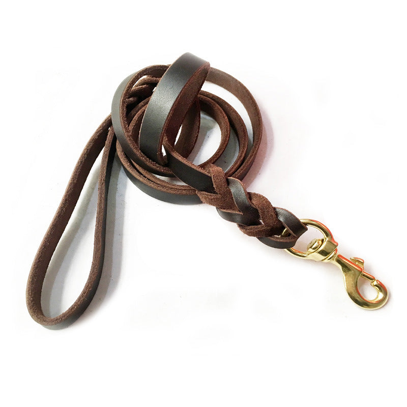 Dog Leather Traction Rope