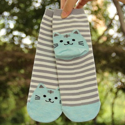 Striped Cat Socks