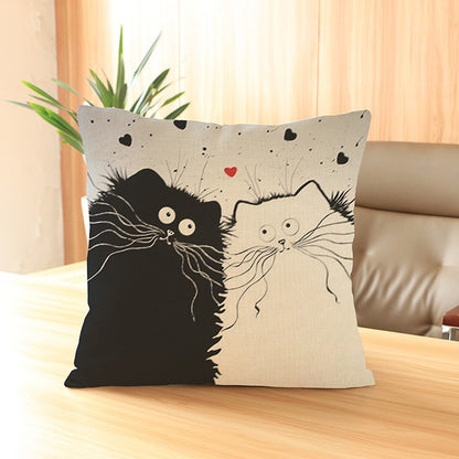 Cat Cartoon Pillowcase