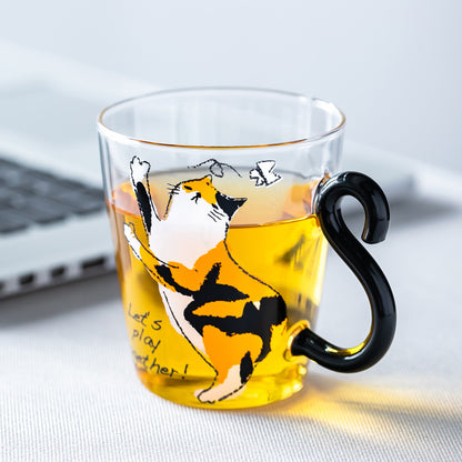 Creative Cat Glass Mug