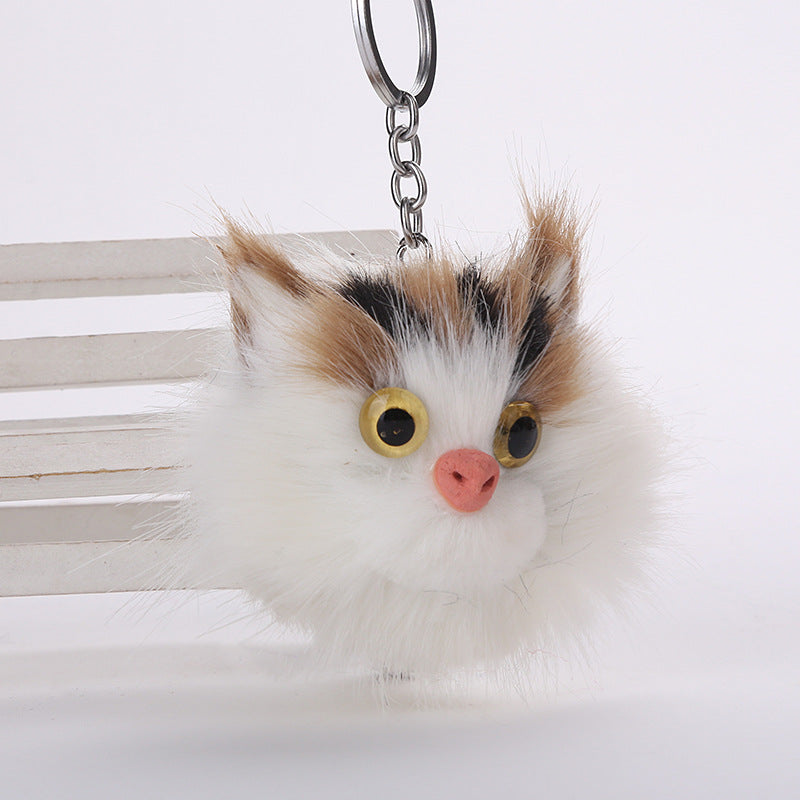 Cat Fur Ball Keychain