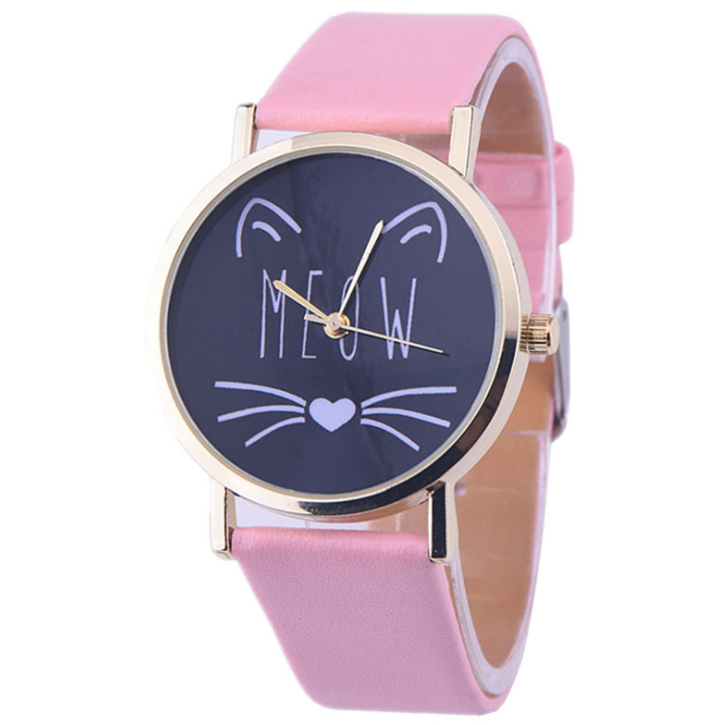 Women Fashion Watch  Cat Pattern