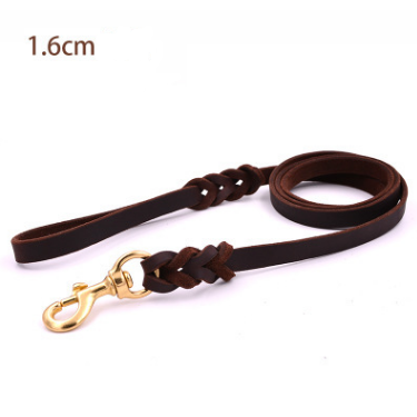 Dog Leather Rope Leash