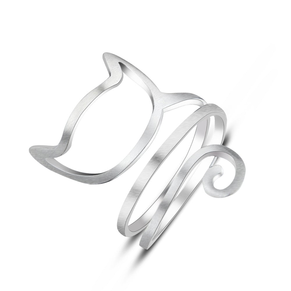 Sterling Silver Cat Ring