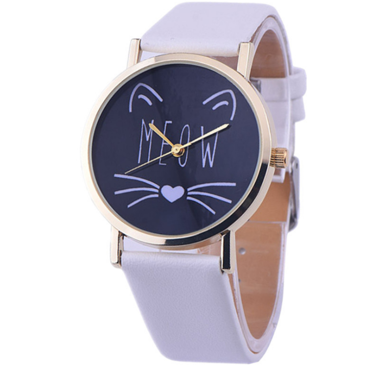 Women Fashion Watch  Cat Pattern