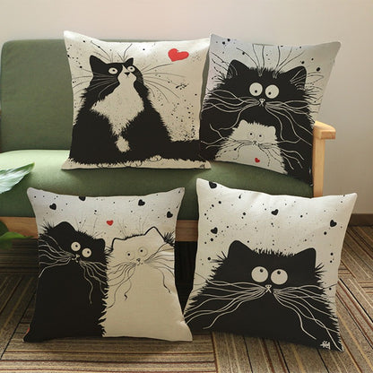 Cat Cartoon Pillowcase