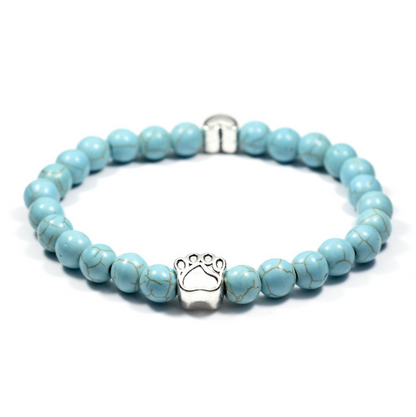 Natural Stone Dog Paw Bracelet