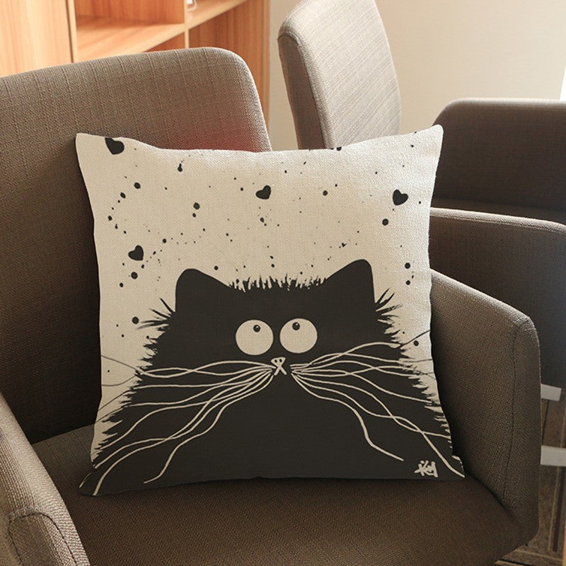 Cat Cartoon Pillowcase