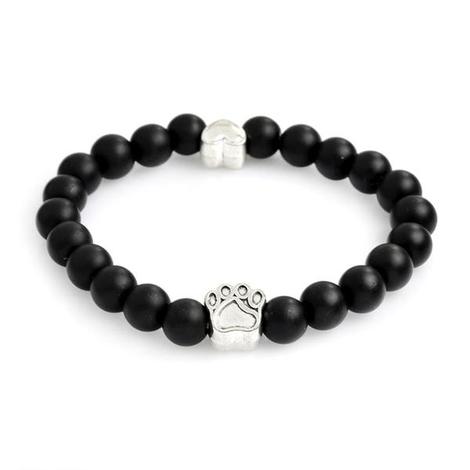 Natural Stone Dog Paw Bracelet