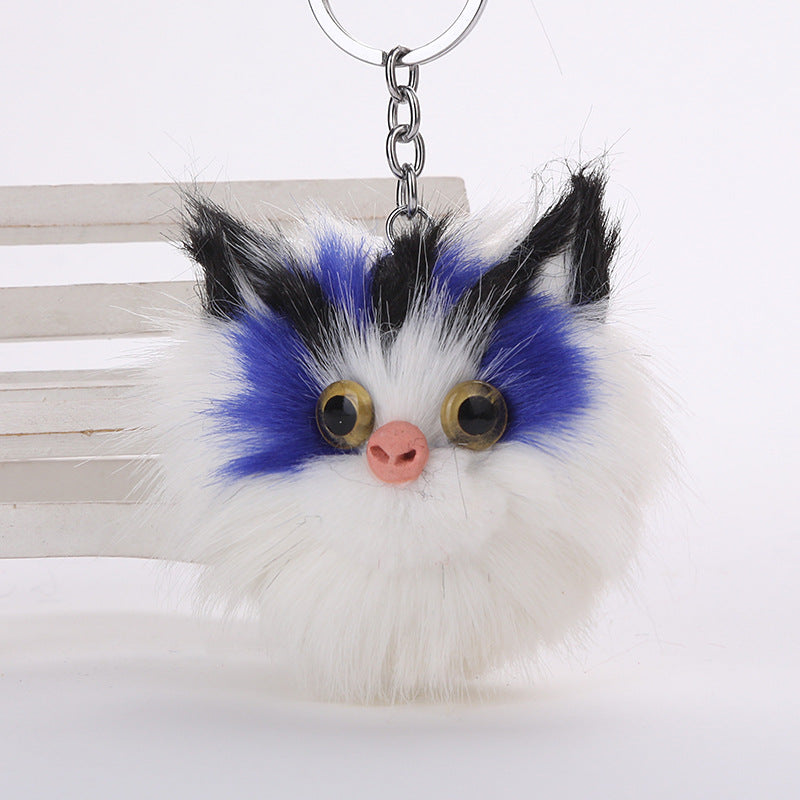 Cat Fur Ball Keychain