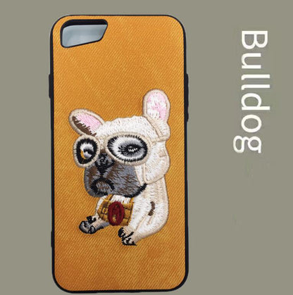 Dog Embroidery Phone Case