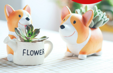 Dog Mini Flower Pot