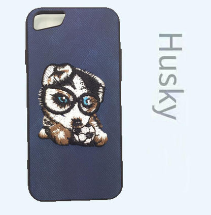 Dog Embroidery Phone Case