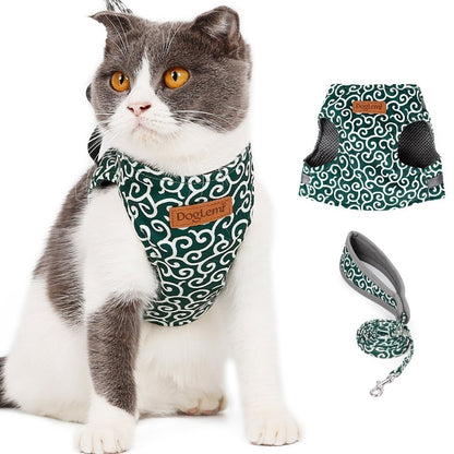 Cat Fabric Harness Vest