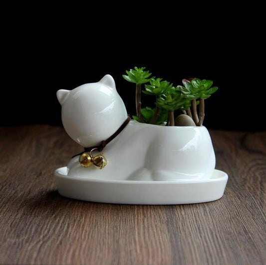 Cat Ceramic Planter