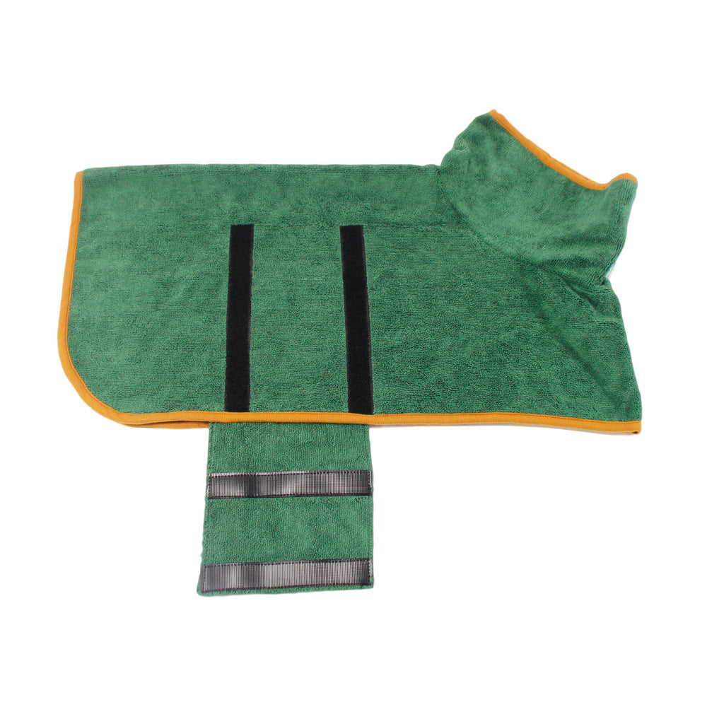 Pet Absorbent Bathrobe With Waist-wrapped