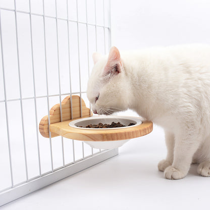 Cat Hanging Ceramic Bowl