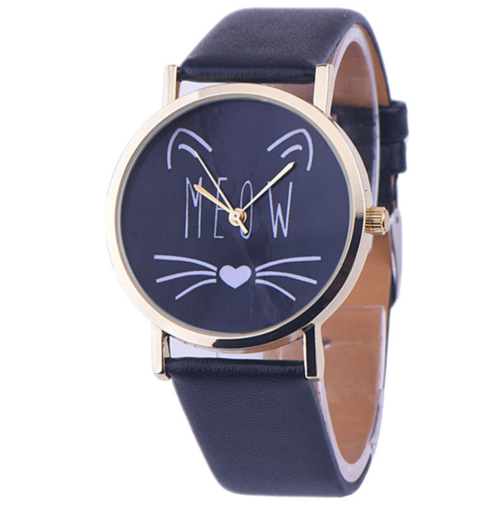 Women Fashion Watch  Cat Pattern