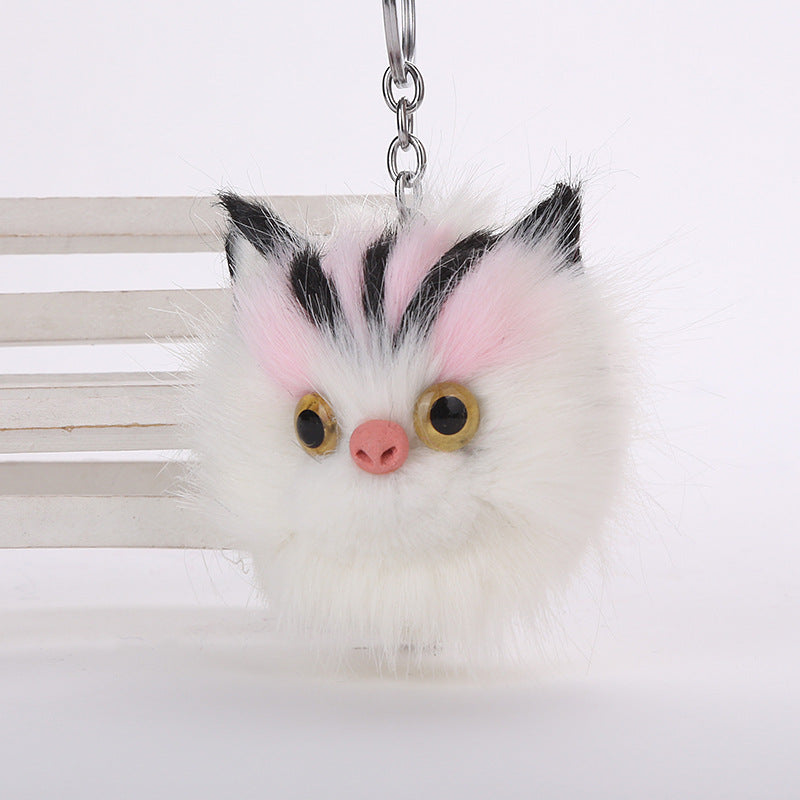 Cat Fur Ball Keychain