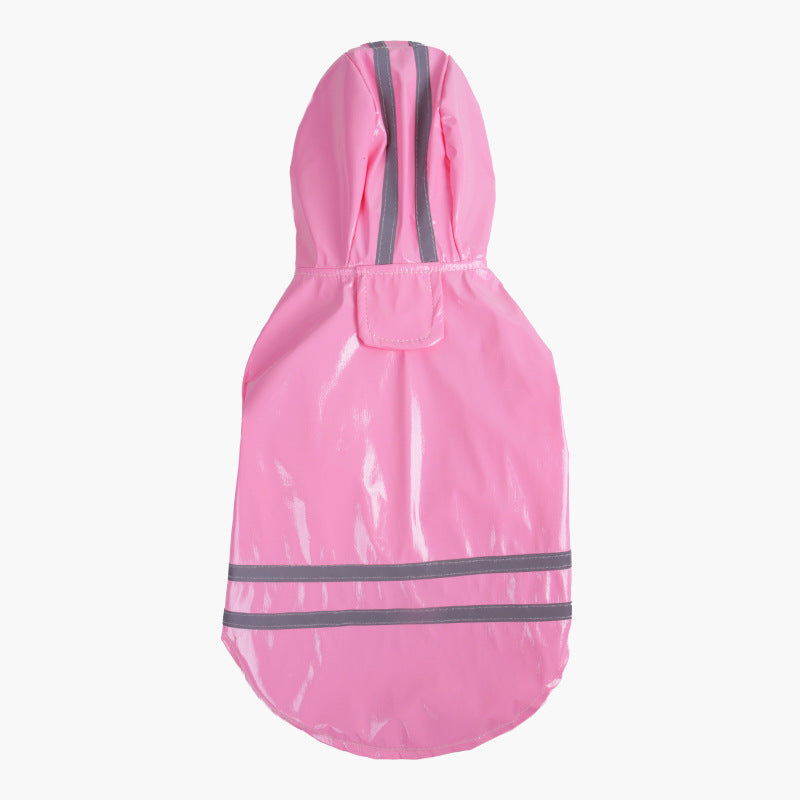 Reflective Dog Hooded Windproof Raincoat