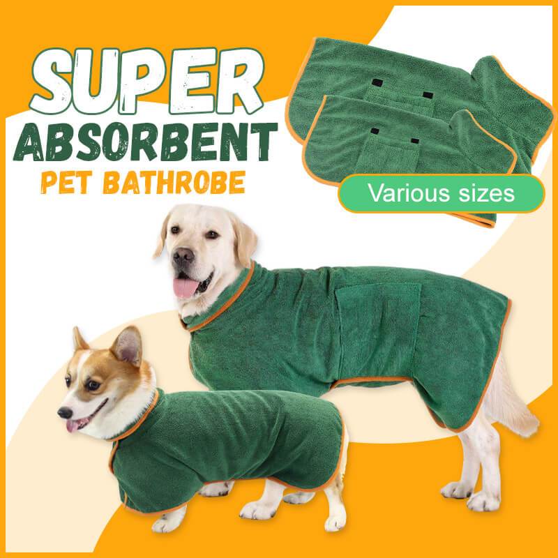 Pet Absorbent Bathrobe With Waist-wrapped